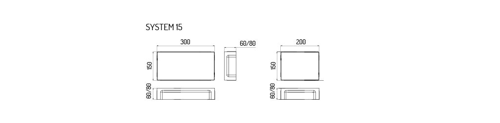 wymiary systemu 15